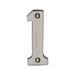 M Marcus Heritage Brass Numeral 1 - Face Fix 76mm Heavy font
